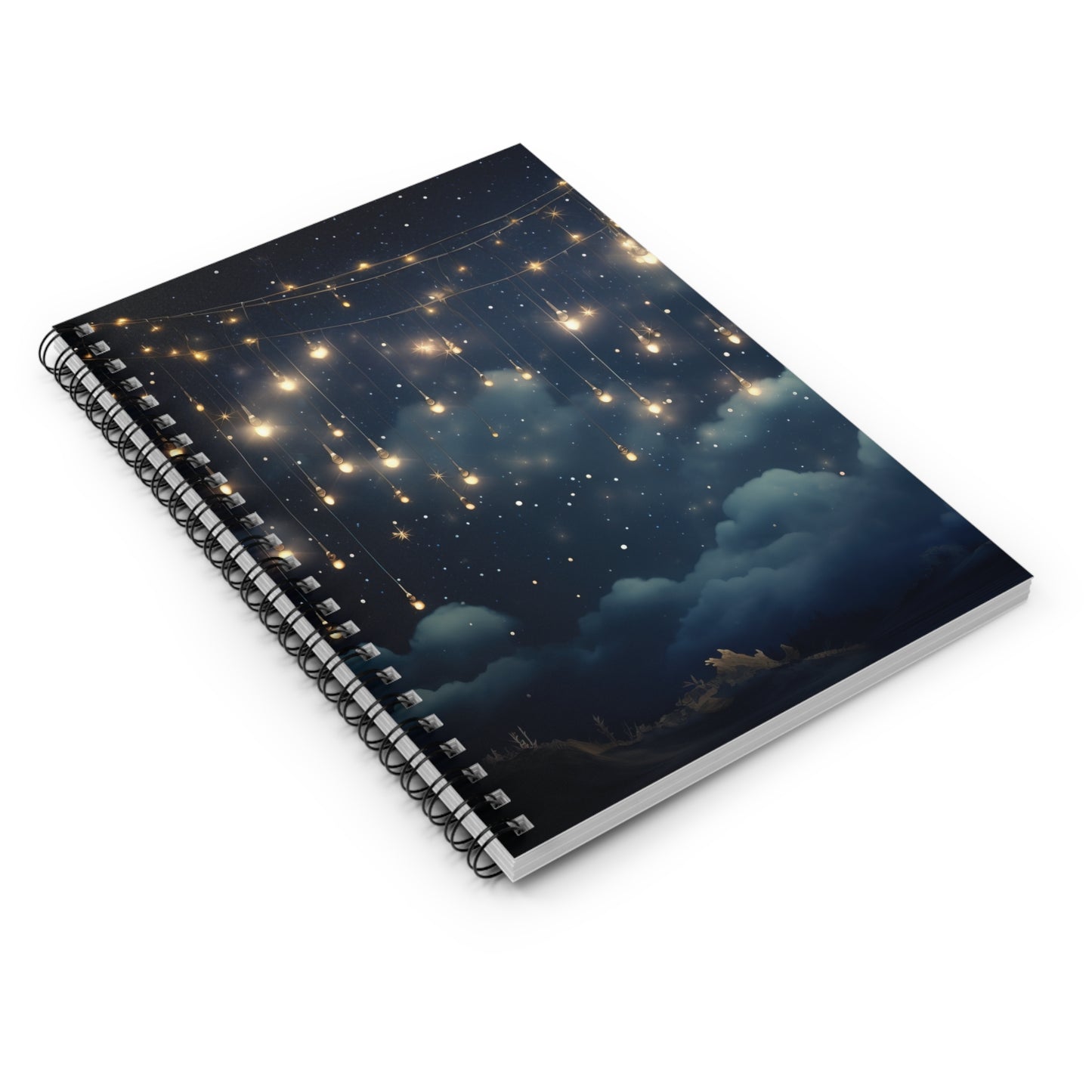 Fairy Lights Spiral Notebook - Ruled Line