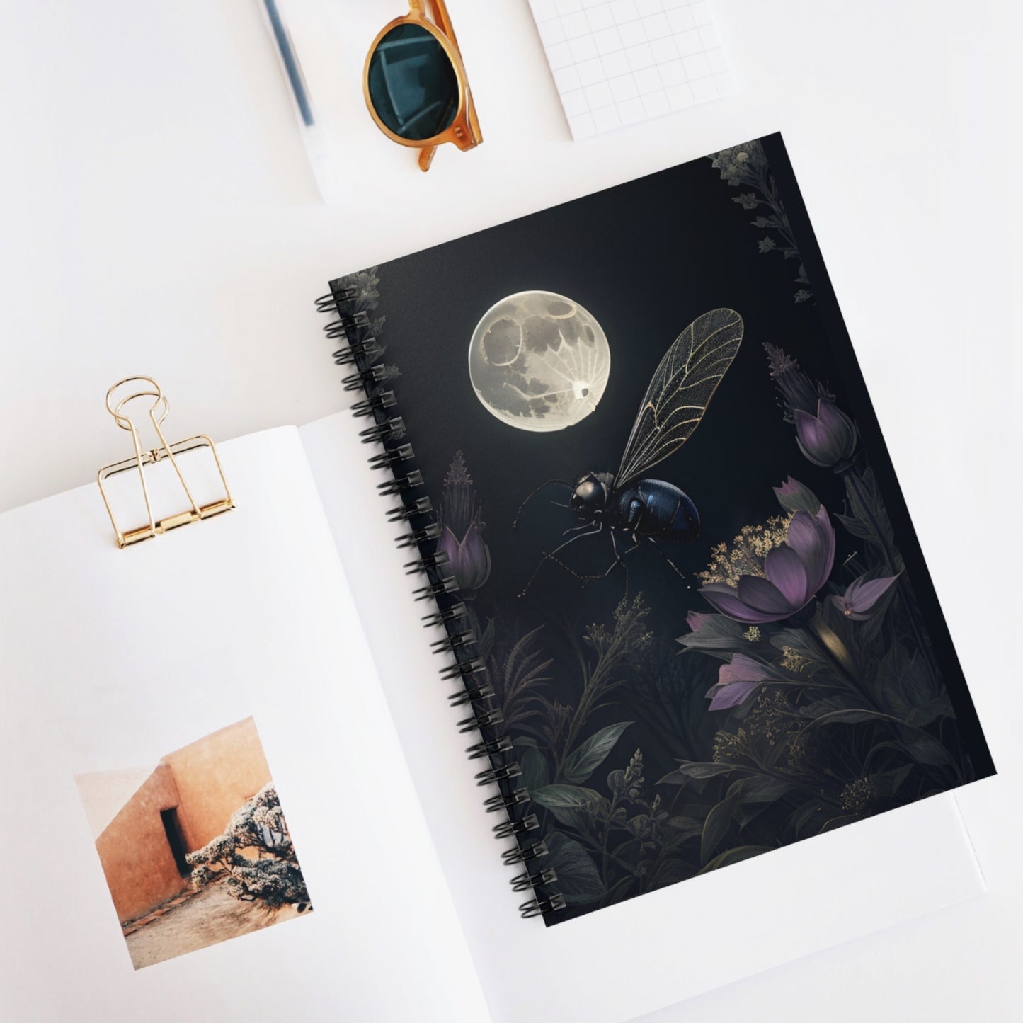 Lunar Gael Fly Spiral Notebook - Ruled Line