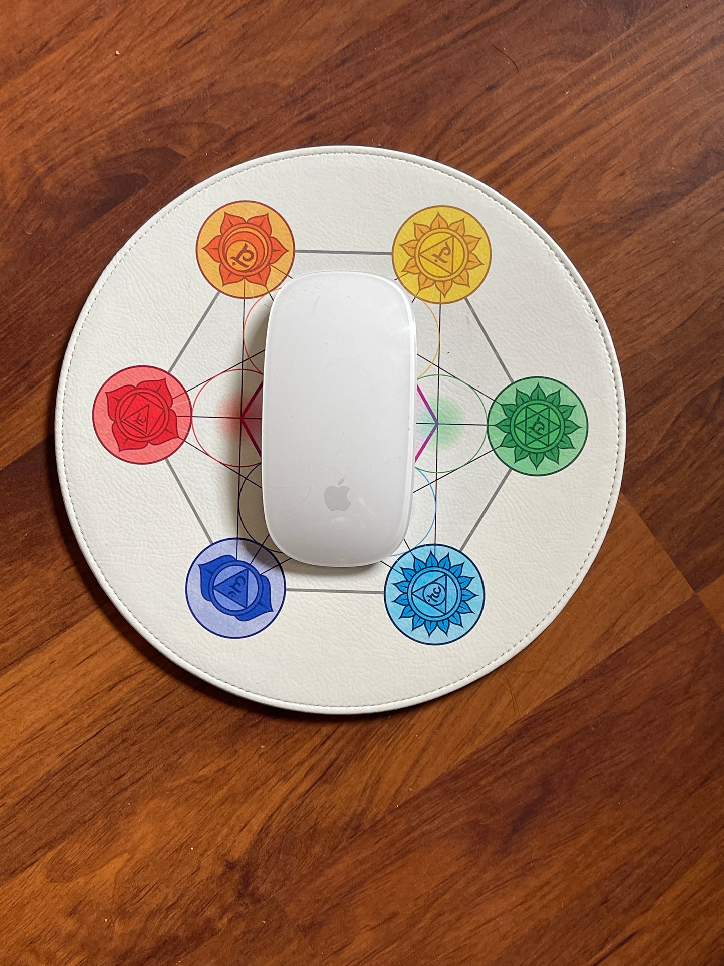 Chakra Crystal Grid Mouse Pad