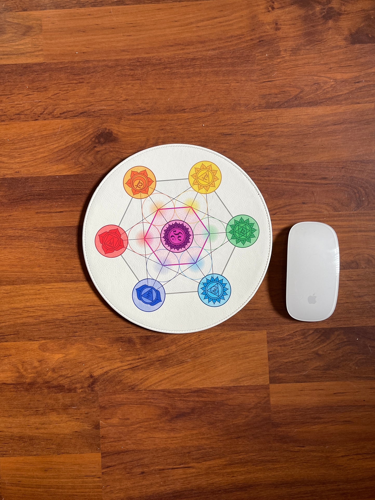 Chakra Crystal Grid Mouse Pad