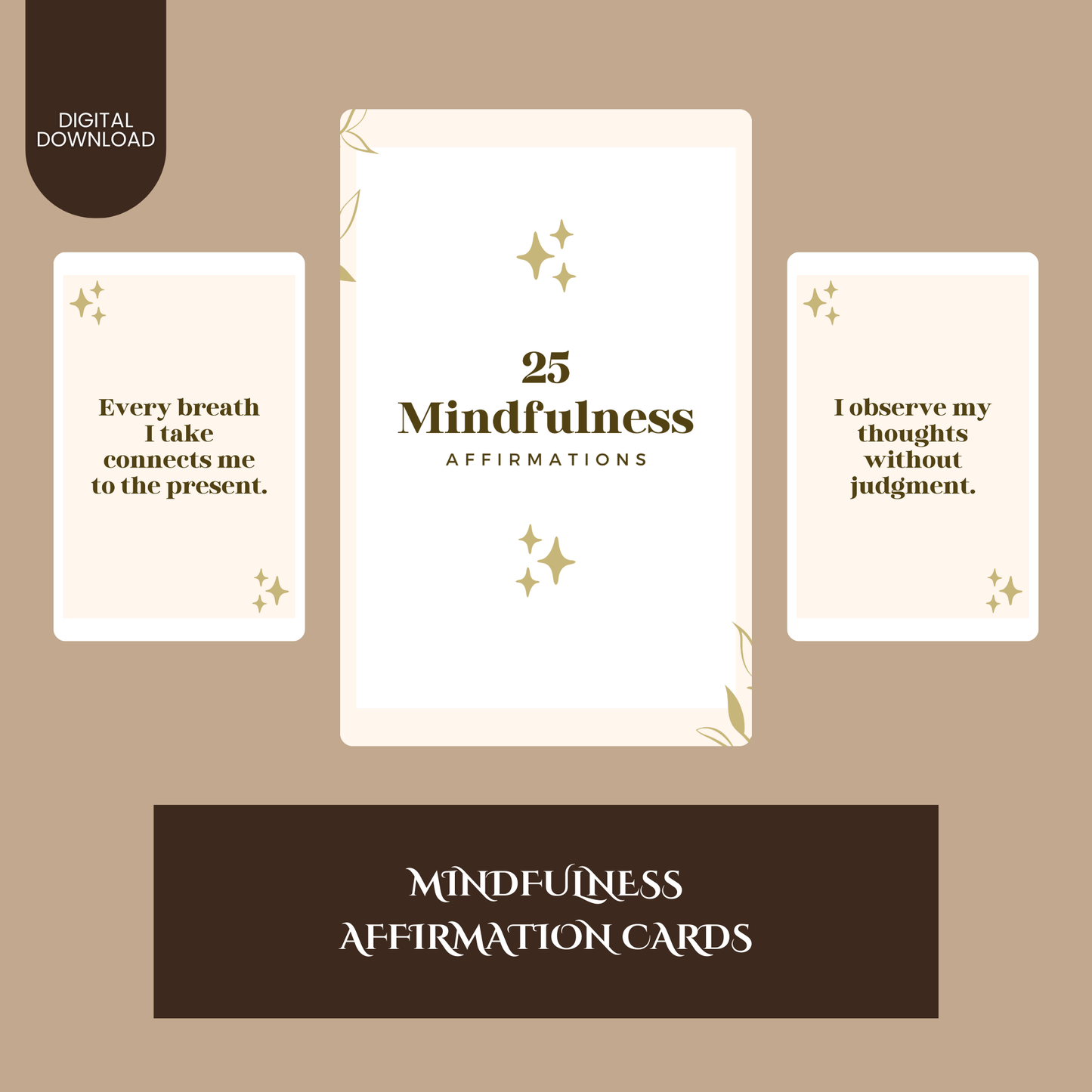 Mindfulness Affirmation Cards – Printable Set