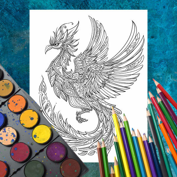 Eternal Phoenix Coloring Book