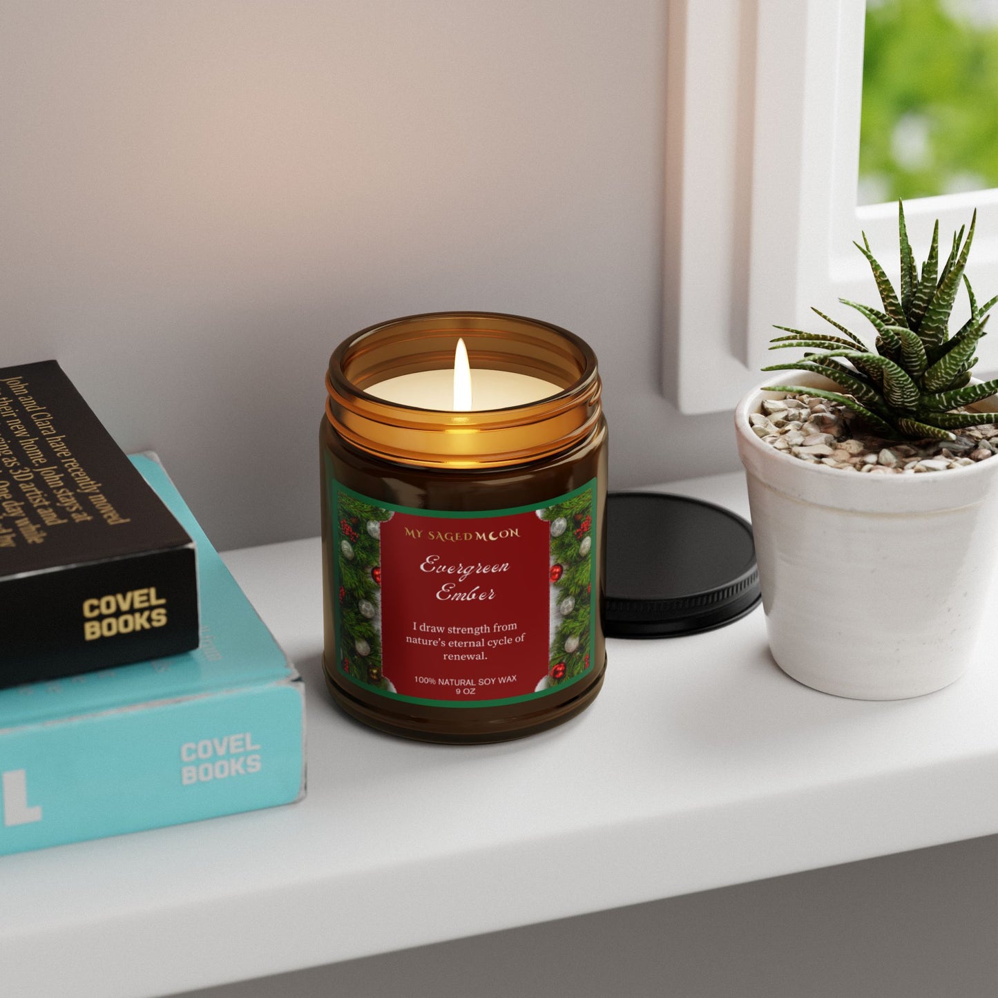 Auric Bloom Evergreen Ember - Soy Candle