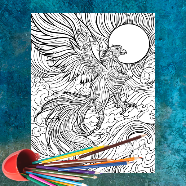 Eternal Phoenix Coloring Book