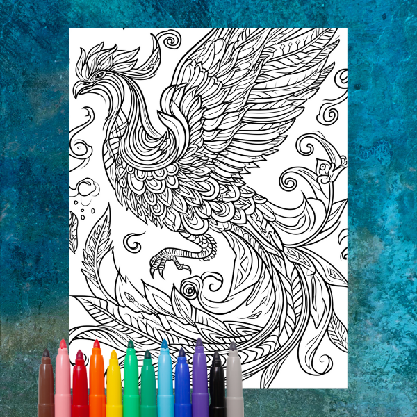Eternal Phoenix Coloring Book