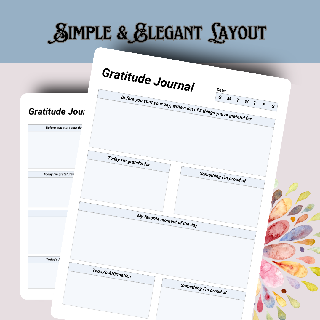 2025 Gratitude Journal - Your Path to Daily Positivity and Reflection DIGITAL DOWNLOAD