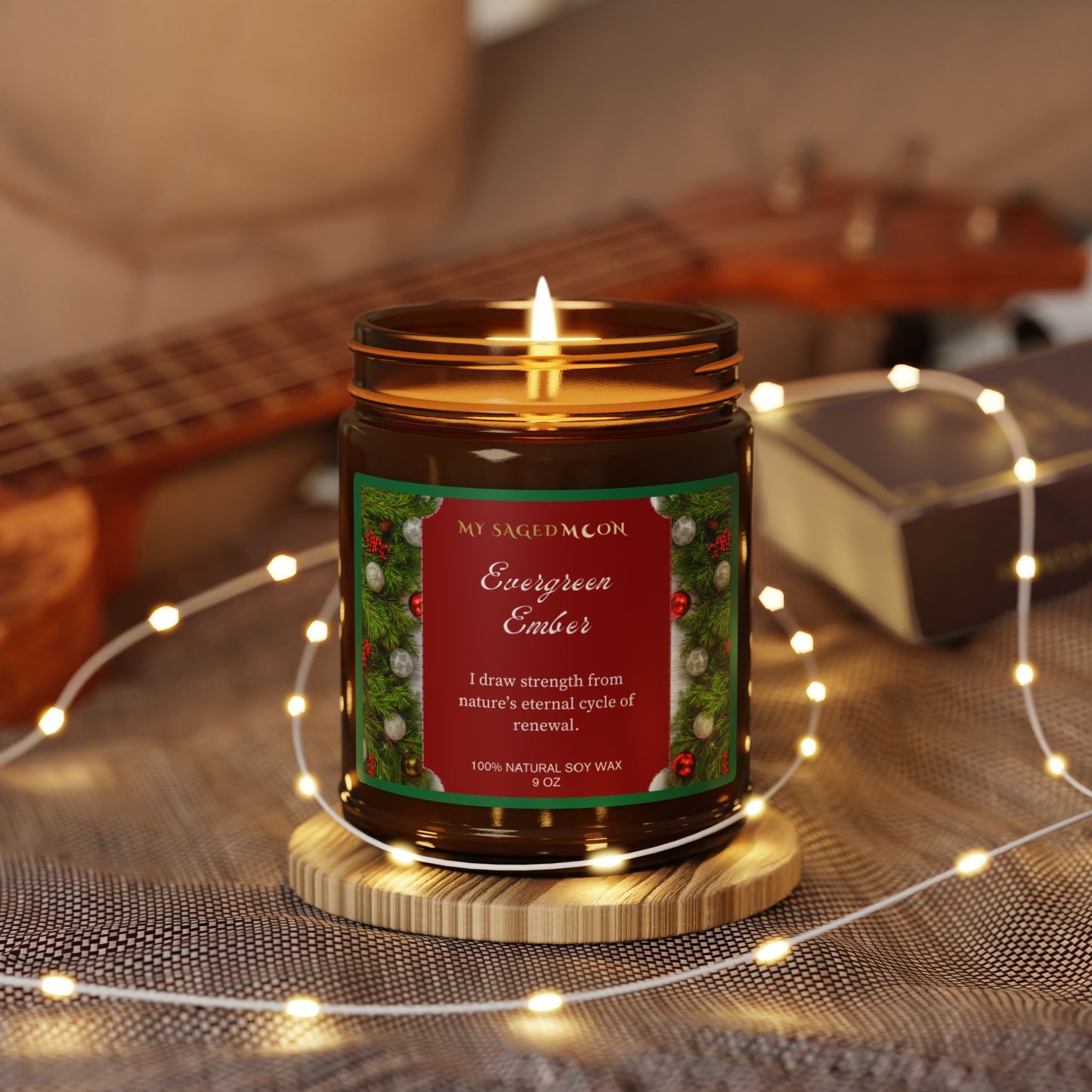 Auric Bloom Evergreen Ember - Soy Candle