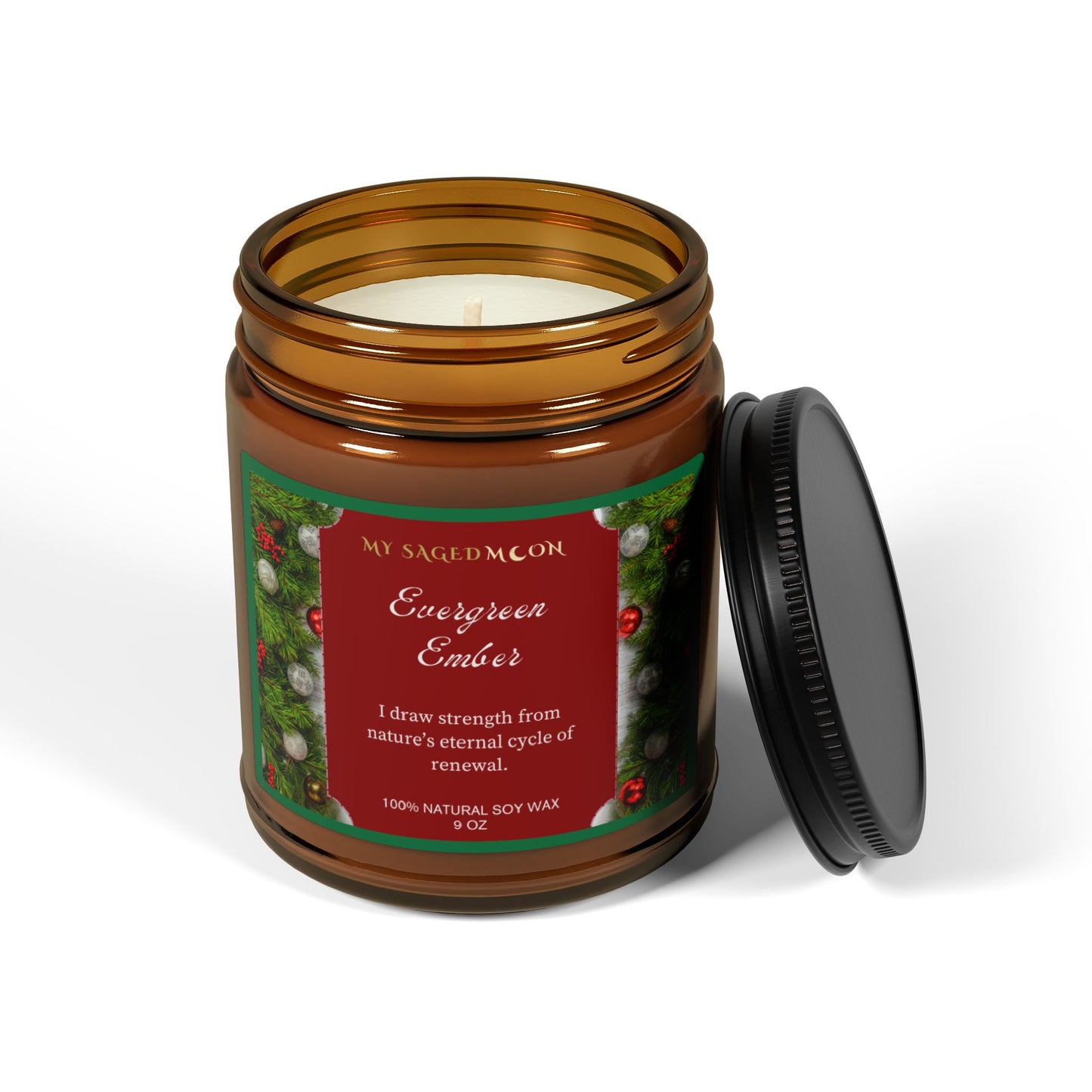 Auric Bloom Evergreen Ember - Soy Candle