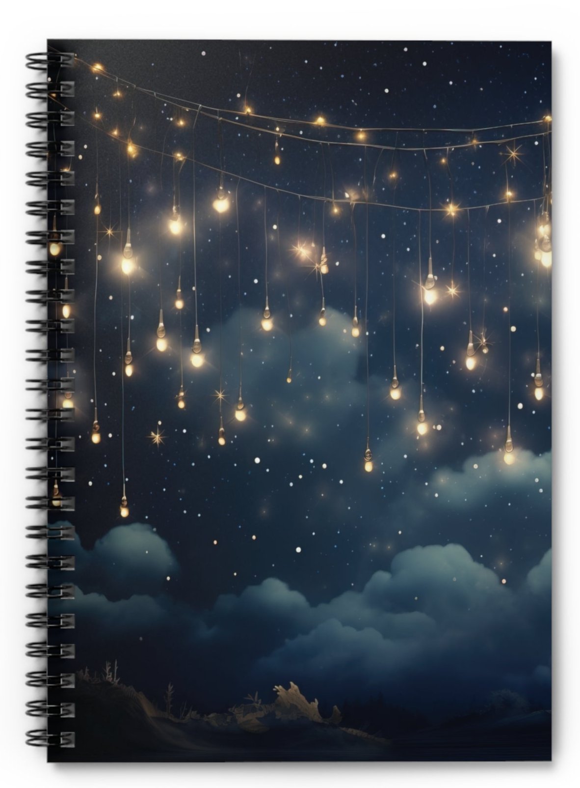 Fairy Lights Spiral Notebook - Ruled Line