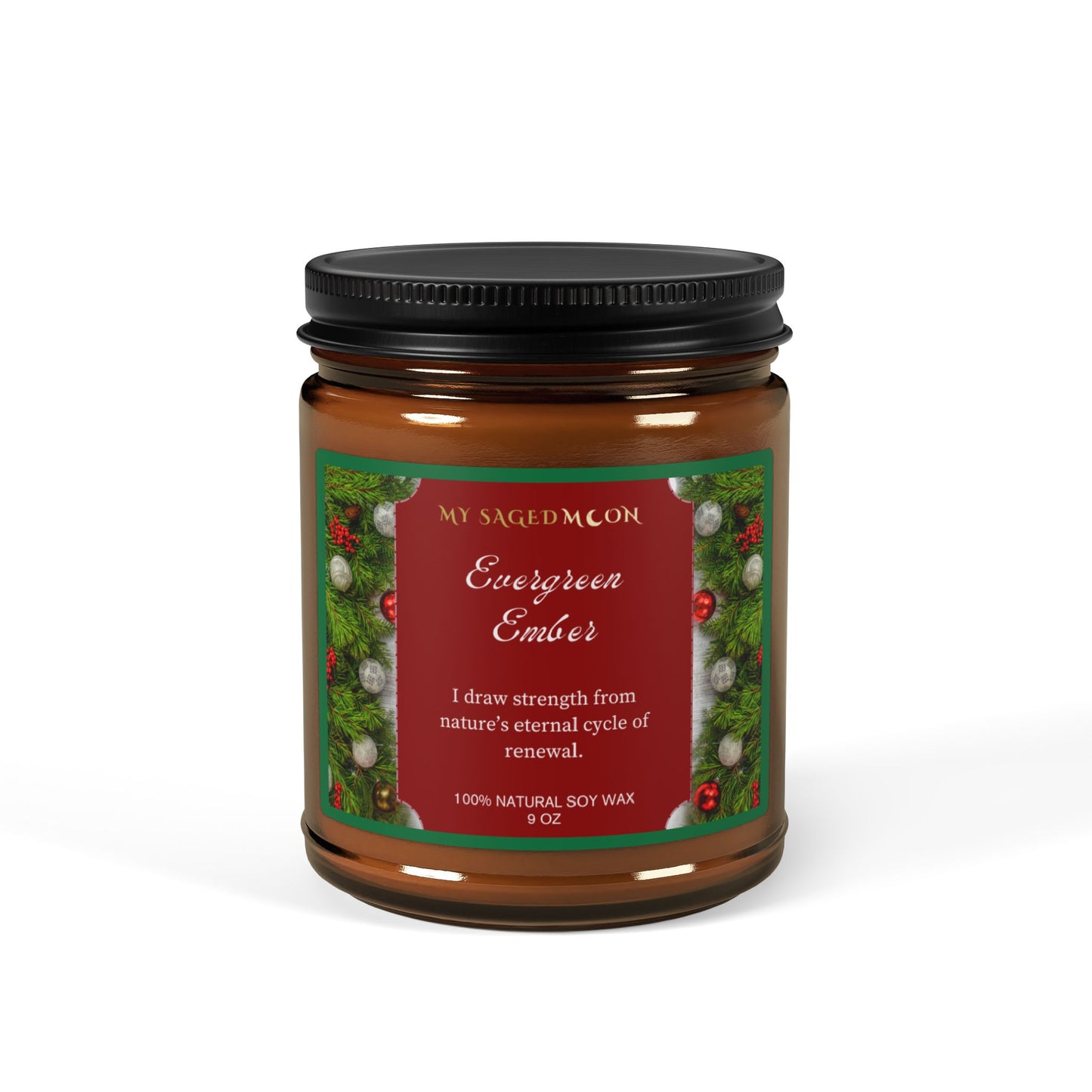 Auric Bloom Evergreen Ember - Soy Candle
