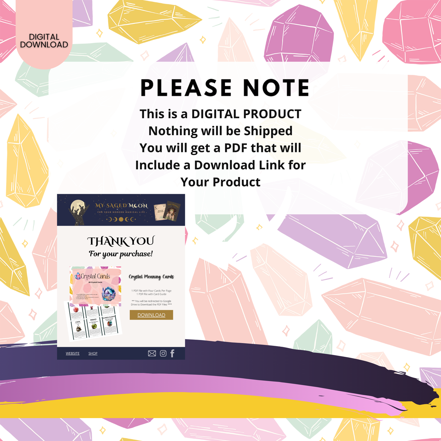 Crystal Meaning Cards – Printable Crystal Guide Deck