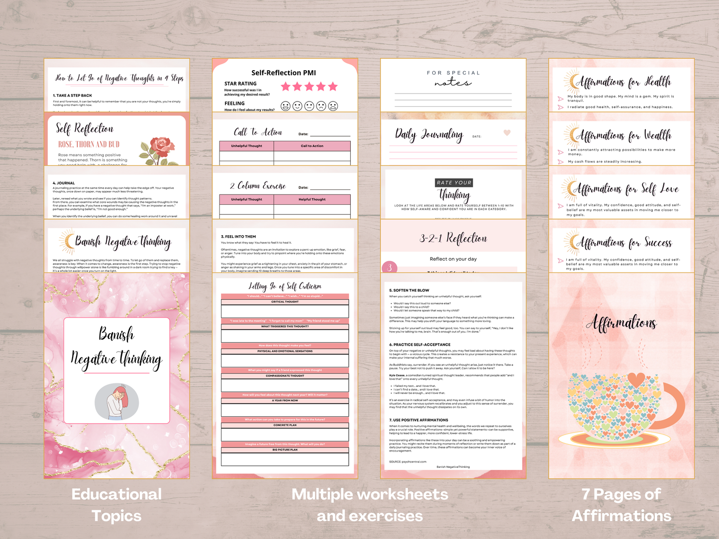 Banish Negative Thinking Workbook Digital Download