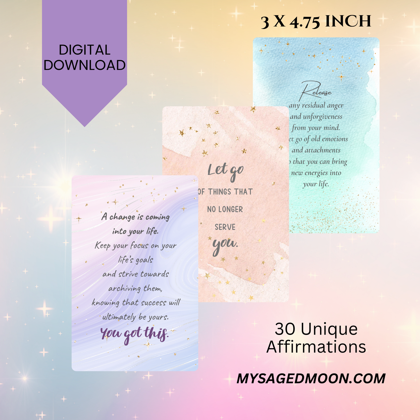 Messages From The Universe Affirmation Cards - DIGITAL DOWNLOAD