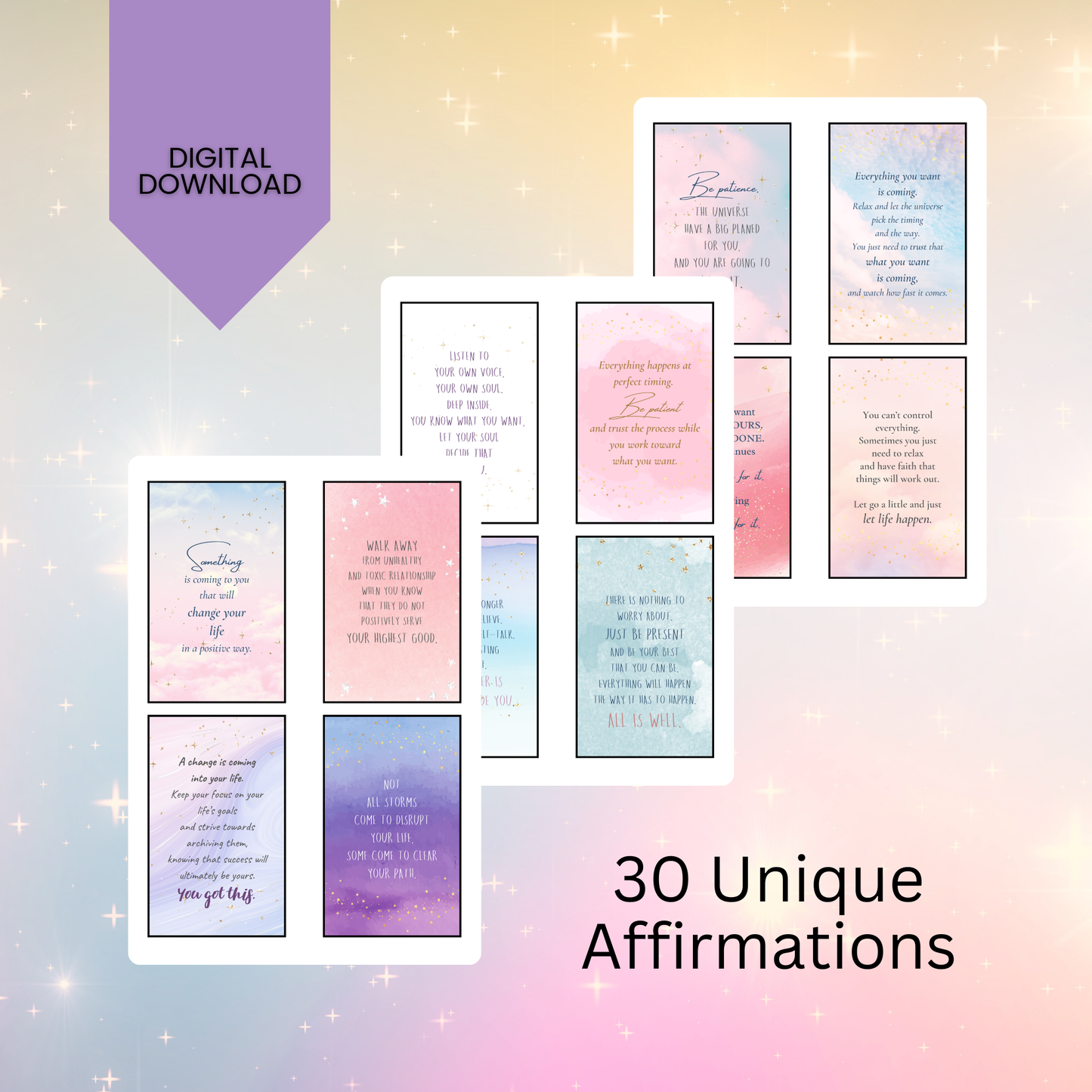 Messages From The Universe Affirmation Cards - DIGITAL DOWNLOAD