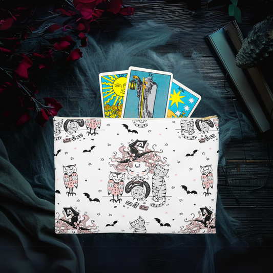 Whimsical Witch Print Tarot Card Bag