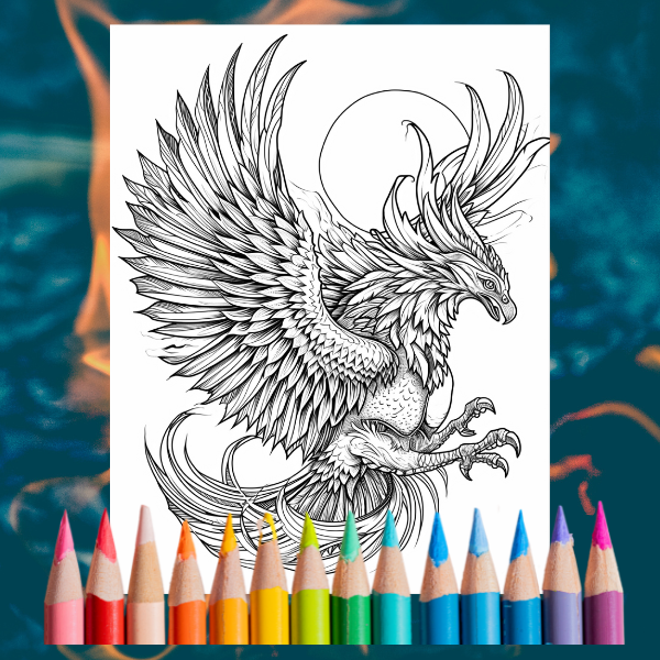 Eternal Phoenix Coloring Book