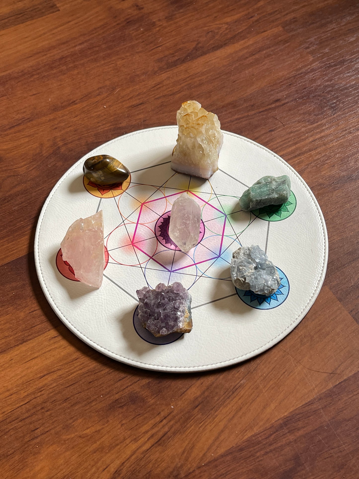 Chakra Crystal Grid Mouse Pad