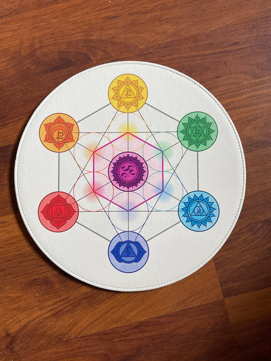 Chakra Crystal Grid Mouse Pad