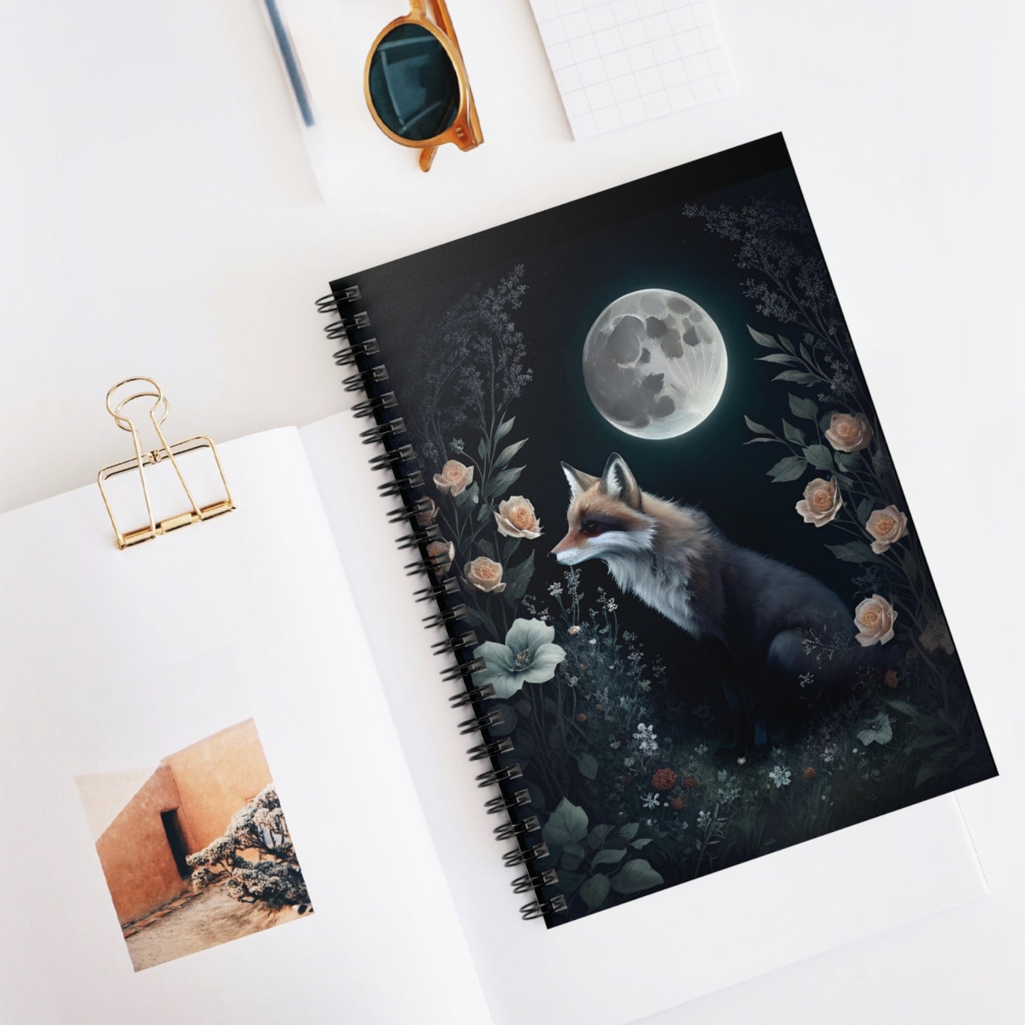 Lunar Fox Spiral Notebook - Ruled Line