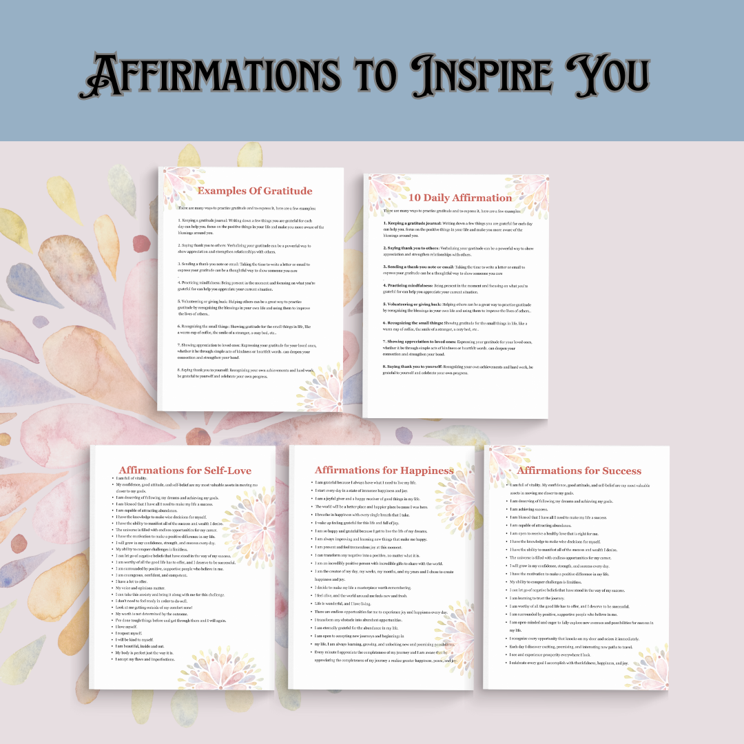 2025 Gratitude Journal - Your Path to Daily Positivity and Reflection DIGITAL DOWNLOAD