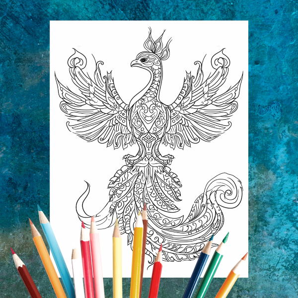 Eternal Phoenix Coloring Book