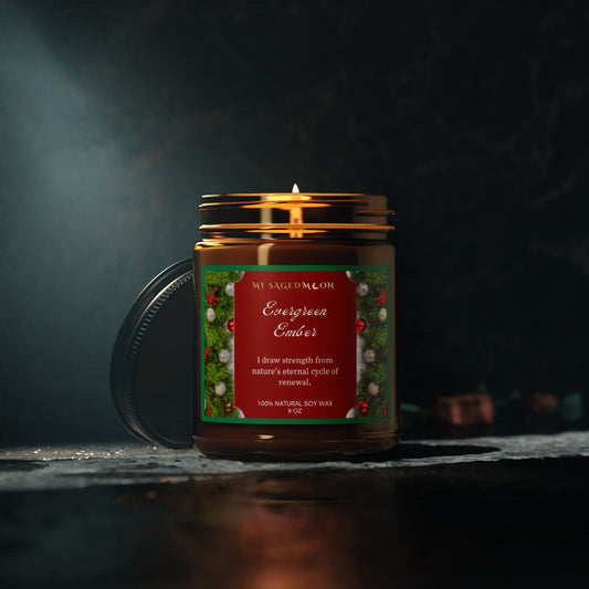 Auric Bloom Evergreen Ember - Soy Candle