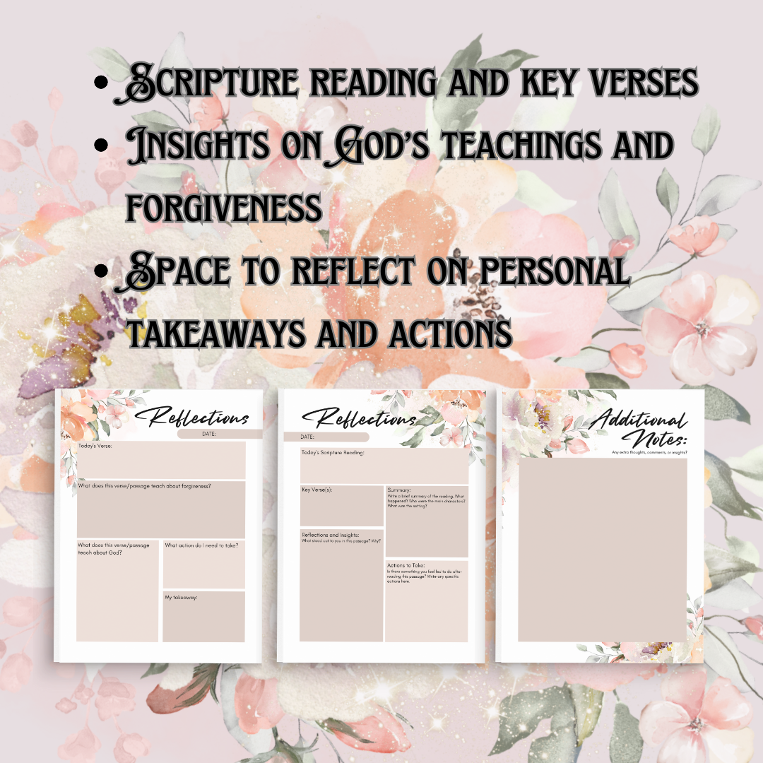 Embrace Forgiveness: A 30-Day Bible Reading Plan, Prayer & Reflection Journal Digital Download