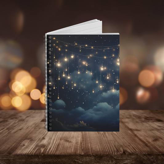 Fairy Lights Spiral Notebook - Ruled Line