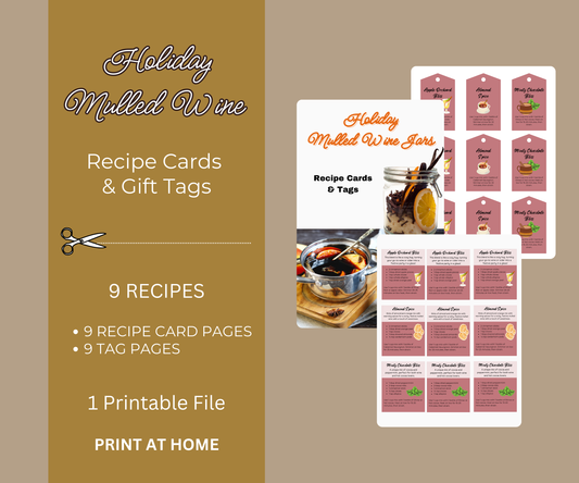 Mulled Wine Recipes, DIY Mulled Wine Mixes, Wine Mulling Printables  Digital Download