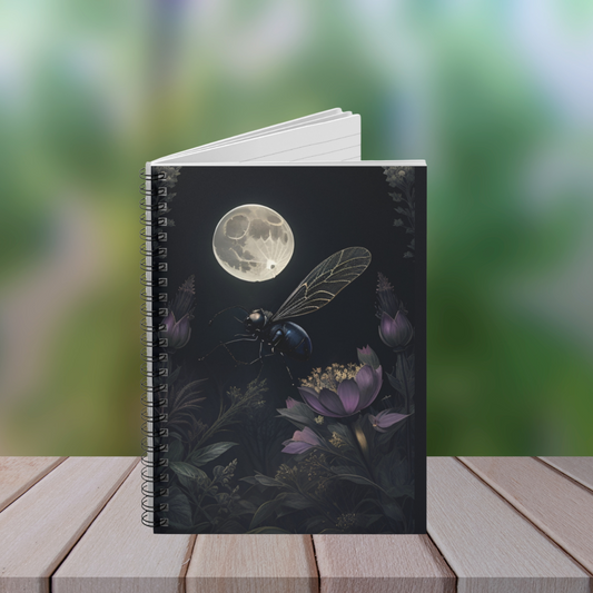 Lunar Gael Fly Spiral Notebook - Ruled Line