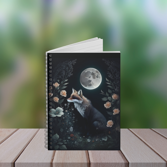 Lunar Fox Spiral Notebook - Ruled Line