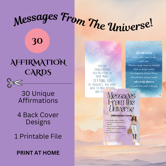 Messages From The Universe Affirmation Cards - DIGITAL DOWNLOAD