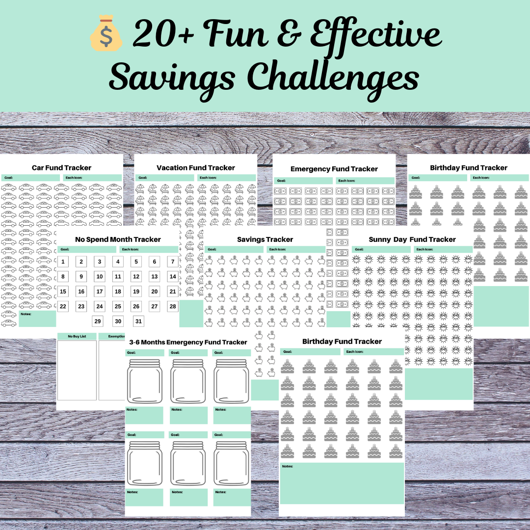 2025 Money Savings Challenge | Budget Planner & Savings Tracker